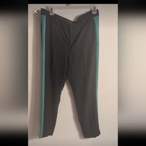 Banana Republic Avery Black with green trim Trousers Size 14Long